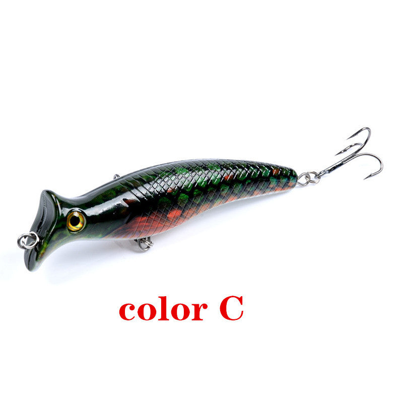 6x Popper Poppers 12.4cm Fishing Lure Lures Surface Tackle Fresh Saltwater - Outbackers