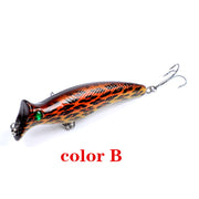 6x Popper Poppers 12.4cm Fishing Lure Lures Surface Tackle Fresh Saltwater - Outbackers