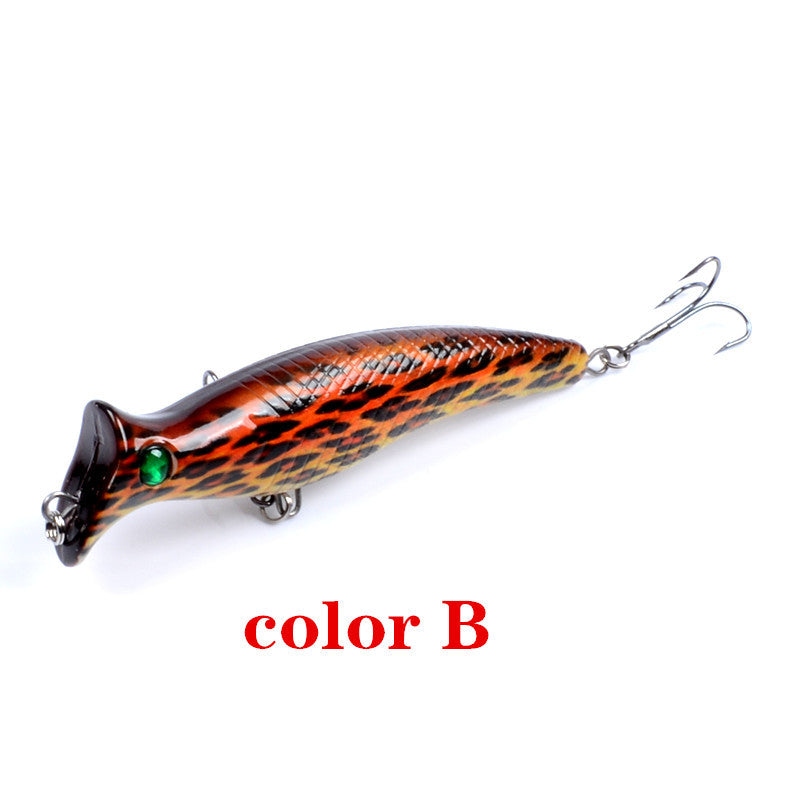6x Popper Poppers 12.4cm Fishing Lure Lures Surface Tackle Fresh Saltwater - Outbackers