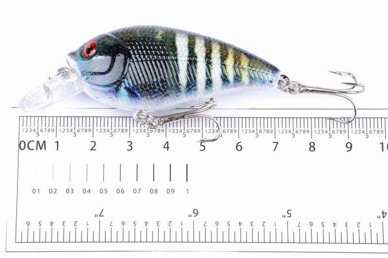 5x 7cm Popper Crank Bait Fishing Lure Lures Surface Tackle Saltwater - Outbackers