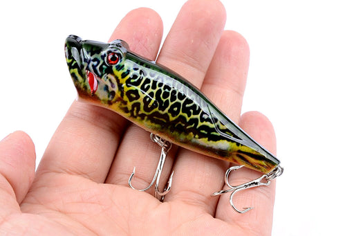 5X 8cm Popper Poppers Fishing Lure Lures Surface Tackle Fresh Saltwater - Outbackers