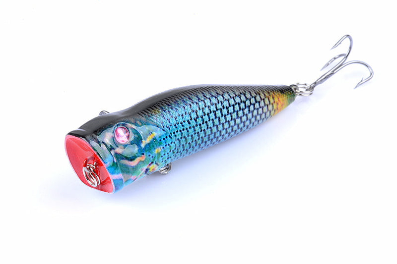 6X 7cm Popper Poppers Fishing Lure Lures Surface Tackle Fresh Saltwater - Outbackers