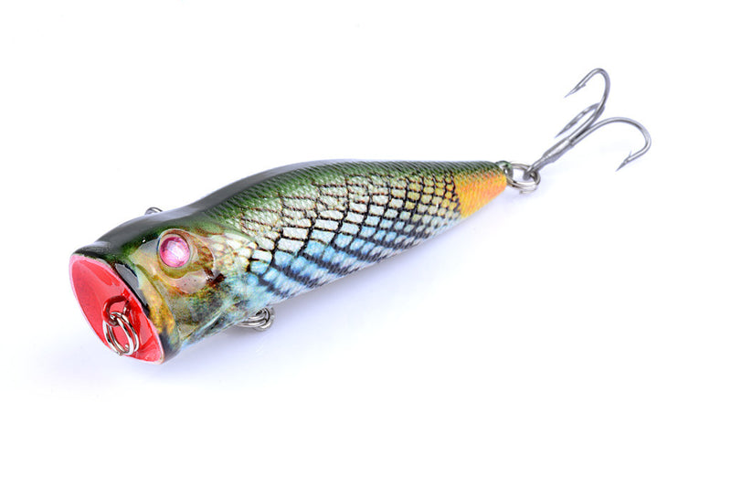 6X 7cm Popper Poppers Fishing Lure Lures Surface Tackle Fresh Saltwater - Outbackers
