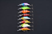 8x 7.5cm Popper Crank Bait Fishing Lure Lures Surface Tackle Saltwater - Outbackers