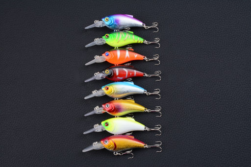 8x 7.5cm Popper Crank Bait Fishing Lure Lures Surface Tackle Saltwater - Outbackers