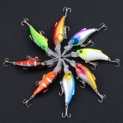 8x 7.5cm Popper Crank Bait Fishing Lure Lures Surface Tackle Saltwater - Outbackers