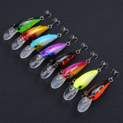 8x 7.5cm Popper Crank Bait Fishing Lure Lures Surface Tackle Saltwater - Outbackers
