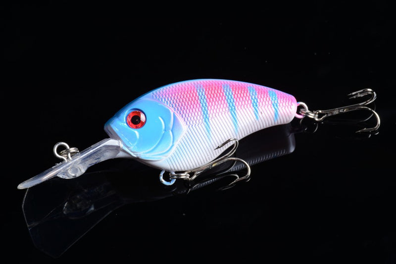 7x 9cm Popper Crank Bait Fishing Lure Lures Surface Tackle Saltwater - Outbackers