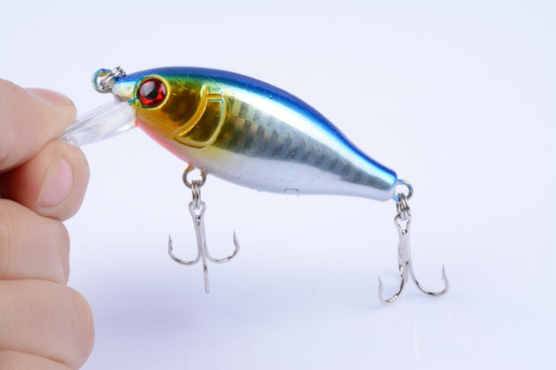 5x 7.5cm Popper Crank Bait Fishing Lure Lures Surface Tackle Saltwater - Outbackers