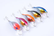 5x 7.5cm Popper Crank Bait Fishing Lure Lures Surface Tackle Saltwater - Outbackers