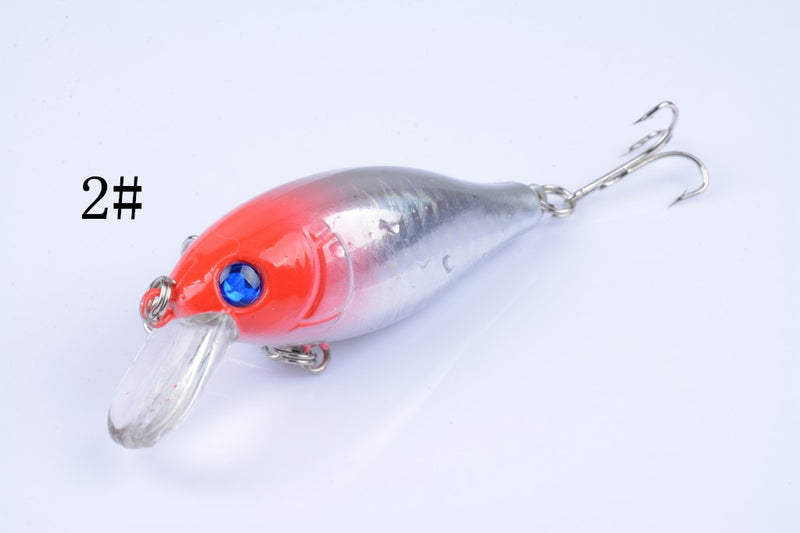 5x 7.5cm Popper Crank Bait Fishing Lure Lures Surface Tackle Saltwater - Outbackers
