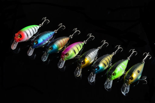 8x 7cm Popper Crank Bait Fishing Lure Lures Surface Tackle Saltwater - Outbackers