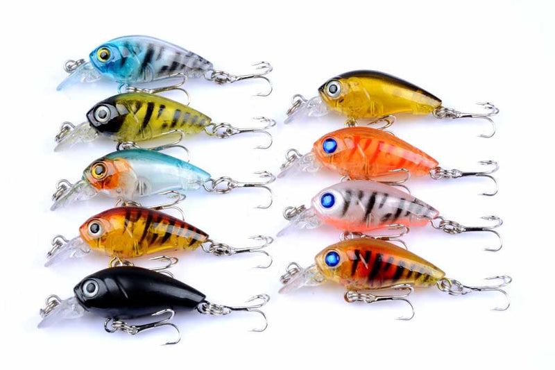 9x 4.5cm Popper Crank Bait Fishing Lure Lures Surface Tackle Saltwater - Outbackers