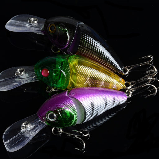 3x 8.5cm Popper Crank Bait Fishing Lure Lures Surface Tackle Saltwater - Outbackers