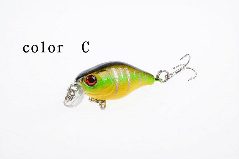 6x 4.5cm Popper Crank Bait Fishing Lure Lures Surface Tackle Saltwater - Outbackers