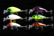 6x 4.5cm Popper Crank Bait Fishing Lure Lures Surface Tackle Saltwater - Outbackers