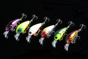 6x 4.5cm Popper Crank Bait Fishing Lure Lures Surface Tackle Saltwater - Outbackers