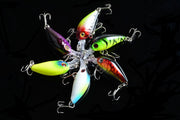 6x 4.5cm Popper Crank Bait Fishing Lure Lures Surface Tackle Saltwater - Outbackers