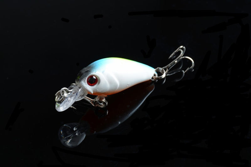 6x 4.5cm Popper Crank Bait Fishing Lure Lures Surface Tackle Saltwater - Outbackers