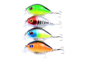 4x 5.5cm Popper Crank Bait Fishing Lure Lures Surface Tackle Saltwater - Outbackers