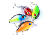 4x 5.5cm Popper Crank Bait Fishing Lure Lures Surface Tackle Saltwater - Outbackers