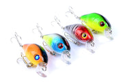 4x 5.5cm Popper Crank Bait Fishing Lure Lures Surface Tackle Saltwater - Outbackers