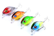 4x 5.5cm Popper Crank Bait Fishing Lure Lures Surface Tackle Saltwater - Outbackers