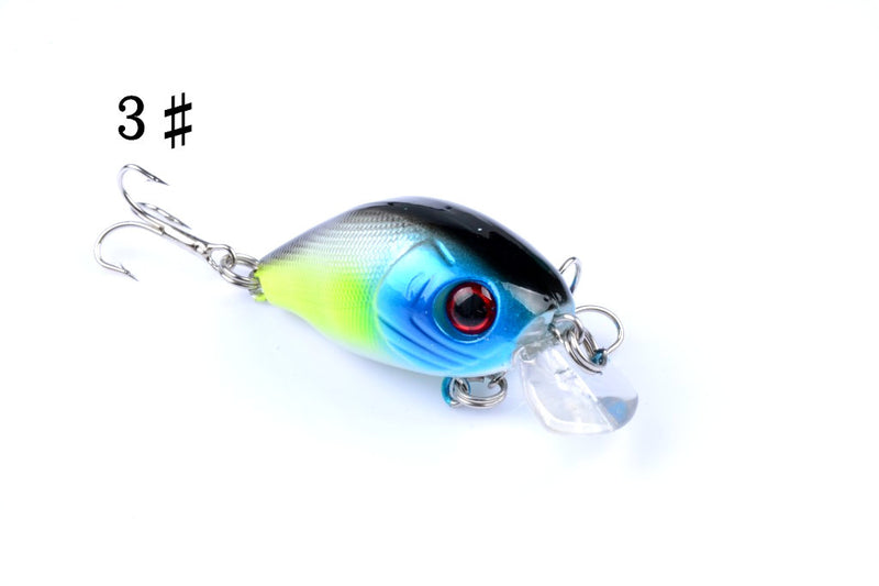 4x 5.5cm Popper Crank Bait Fishing Lure Lures Surface Tackle Saltwater - Outbackers