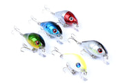 5x 5.5cm Popper Crank Bait Fishing Lure Lures Surface Tackle Saltwater - Outbackers