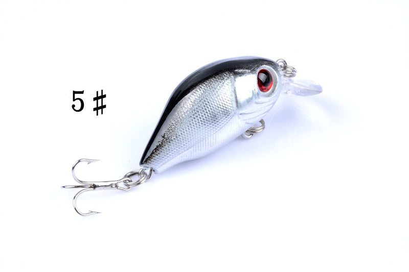 5x 5.5cm Popper Crank Bait Fishing Lure Lures Surface Tackle Saltwater - Outbackers