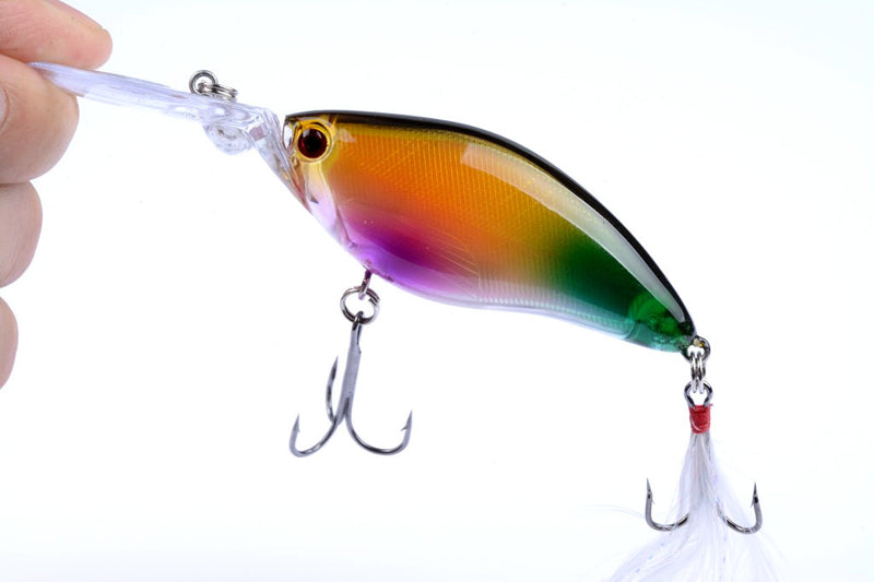 6x 11cm Popper Crank Bait Fishing Lure Lures Surface Tackle Saltwater - Outbackers