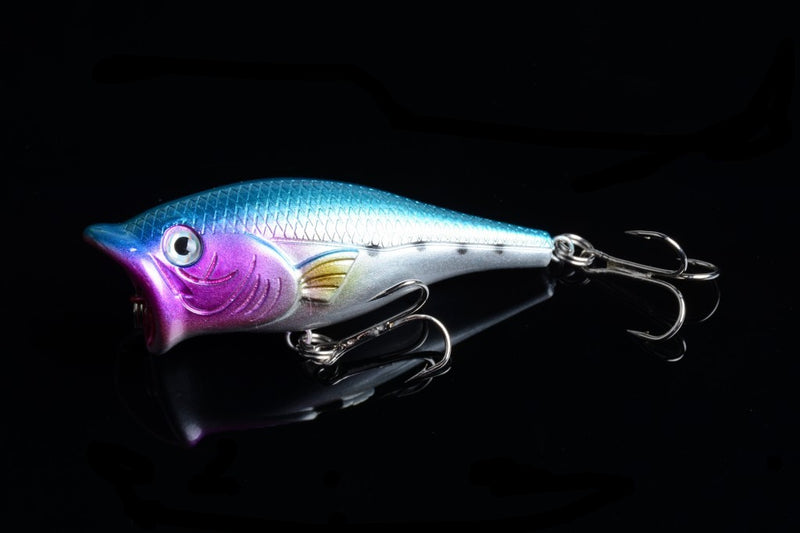 4X 6.5cm Popper Poppers Fishing Lure Lures Surface Tackle Fresh Saltwater - Outbackers