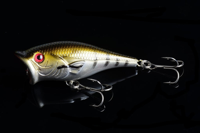 4X 6.5cm Popper Poppers Fishing Lure Lures Surface Tackle Fresh Saltwater - Outbackers