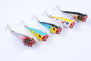 5X 5cm Popper Poppers Fishing Lure Lures Surface Tackle Fresh Saltwater - Outbackers