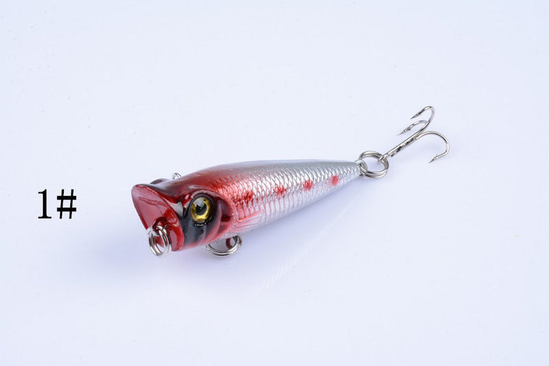 5X 5cm Popper Poppers Fishing Lure Lures Surface Tackle Fresh Saltwater - Outbackers