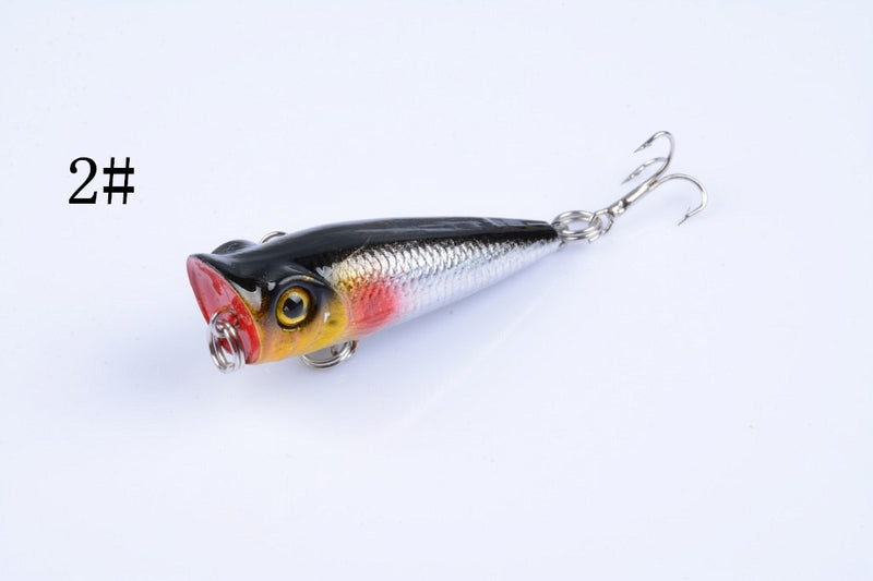 5X 5cm Popper Poppers Fishing Lure Lures Surface Tackle Fresh Saltwater - Outbackers