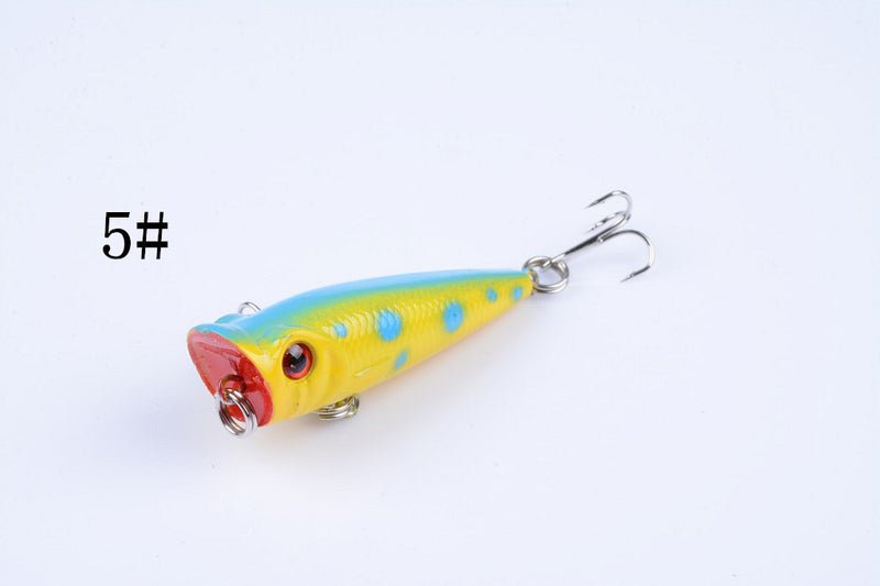 5X 5cm Popper Poppers Fishing Lure Lures Surface Tackle Fresh Saltwater - Outbackers
