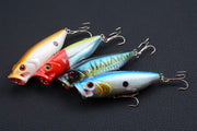 4X 8cm Popper Poppers Fishing Lure Lures Surface Tackle Fresh Saltwater - Outbackers