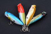 4X 8cm Popper Poppers Fishing Lure Lures Surface Tackle Fresh Saltwater - Outbackers