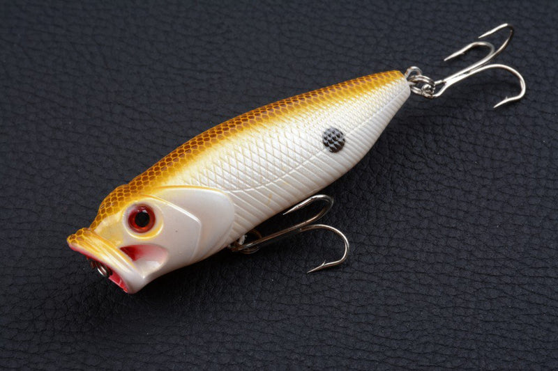 4X 8cm Popper Poppers Fishing Lure Lures Surface Tackle Fresh Saltwater - Outbackers