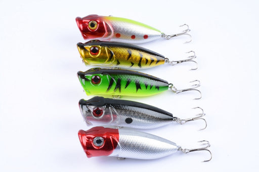 5X 6.5cm Popper Poppers Fishing Lure Lures Surface Tackle Fresh Saltwater - Outbackers
