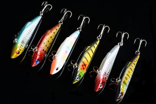 6x 8cm Vib Bait Fishing Lure Lures Hook Tackle Saltwater - Outbackers
