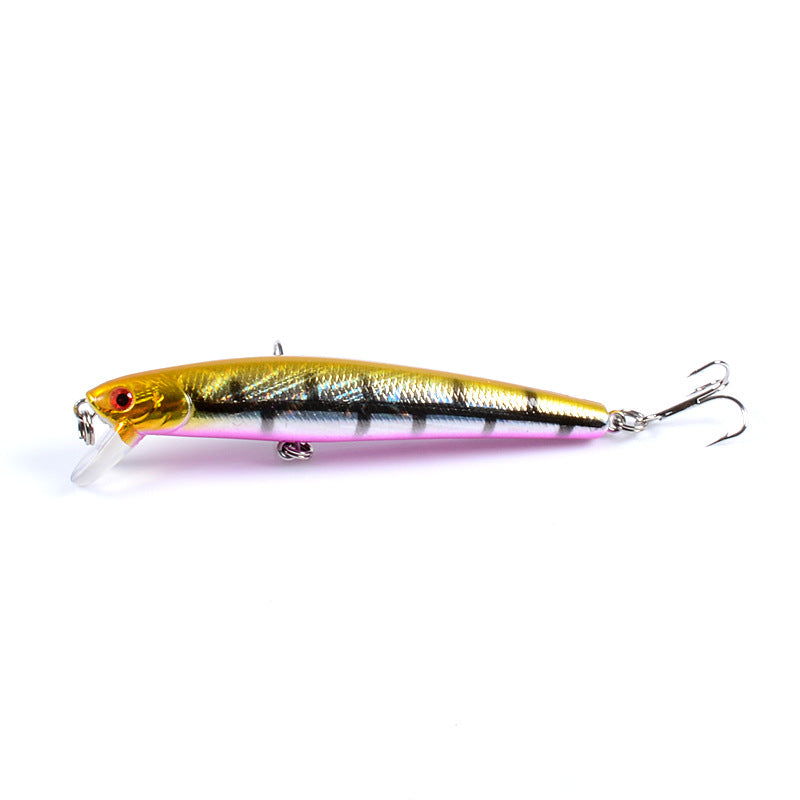 6x Popper Minnow 9.6cm Fishing Lure Lures Surface Tackle Fresh Saltwater - Outbackers