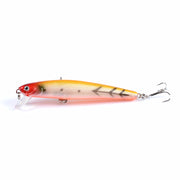 6x Popper Minnow 9.6cm Fishing Lure Lures Surface Tackle Fresh Saltwater - Outbackers