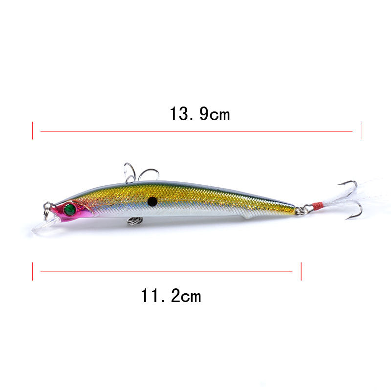 8x Popper Minnow 11.2cm Fishing Lure Lures Surface Tackle Fresh Saltwater - Outbackers