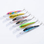 6x Popper Minnow 13.3cm Fishing Lure Lures Surface Tackle Fresh Saltwater - Outbackers