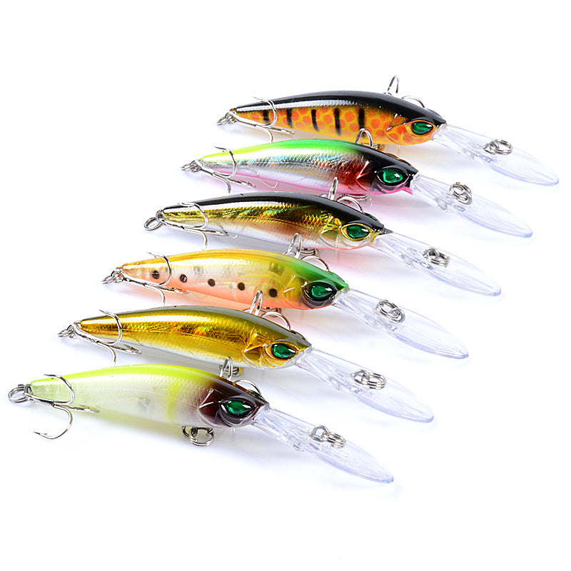 6x Popper Minnow 9.4cm Fishing Lure Lures Surface Tackle Fresh Saltwater - Outbackers
