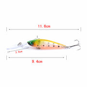 6x Popper Minnow 9.4cm Fishing Lure Lures Surface Tackle Fresh Saltwater - Outbackers