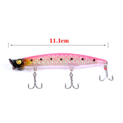 6x Popper Poppers 11.7cm Fishing Lure Lures Surface Tackle Fresh Saltwater - Outbackers