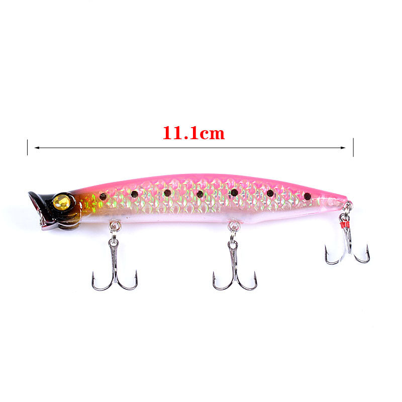 6x Popper Poppers 11.7cm Fishing Lure Lures Surface Tackle Fresh Saltwater - Outbackers